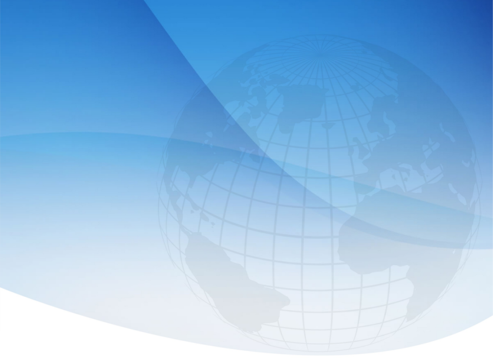 A translucent globe with a blue gradient background.